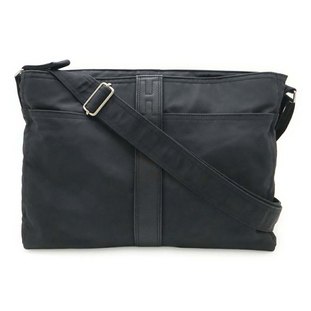 HERMES Acapulco Bassas MM Tote Bag, Large Handbag, Toile Chevron Canvas Leath... - Picture 1 of 9